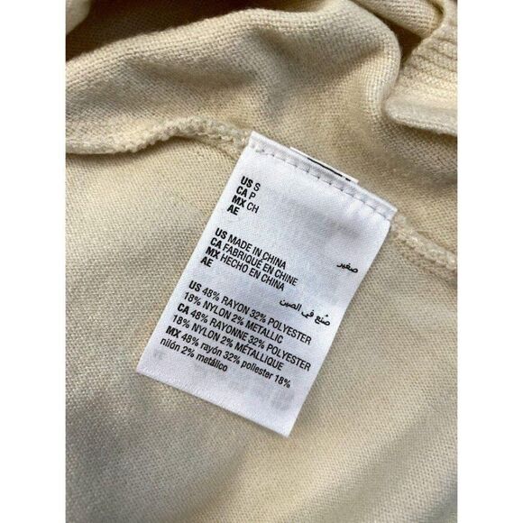 ‎Alfani Sweater Top Large Ivory Metallic-Sparkle - Picture 5 of 6